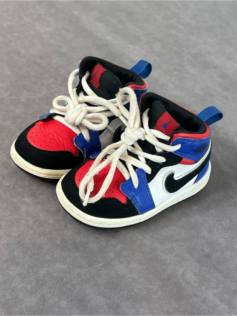 Nike Kids Red, Blue & Black High-Top Sneakers